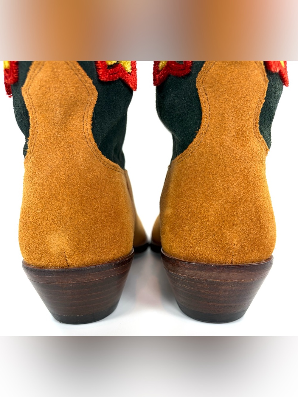 Free People Roundhouse Stitch Embroidered Suede Western Boots EU 36 NWOT - Picture 8 of 13